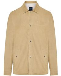 Barba Napoli - Button Suede Jacket - Lyst