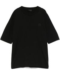 Moncler - T-Shirt Con Applicazione Logo - Lyst