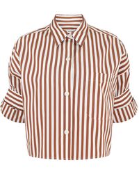 Twp - Camicia A Righe A Maniche Corte - Lyst