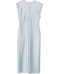 Ami Paris - Robe Mi-Longue À Bords Francs - Lyst