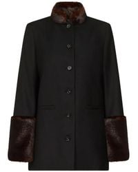 Loulou de Saison - Goa Faux-Fur-Trim Virgin Wool Coat - Lyst