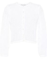 Alexander Wang - Open-Knit Cropped Cardigan - Lyst