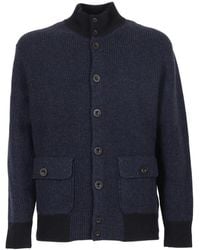 Ballantyne - Ribbed Wool Cardigan - Lyst