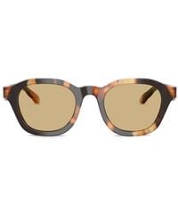 Tory Burch - Chevron-Quilted Round-Frame Sunglasses - Lyst