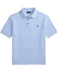 Polo Ralph Lauren - Cable-Knit Polo Shirt - Lyst
