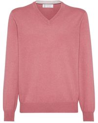 Brunello Cucinelli - V-Neck Fine-Knit Cashmere Jumper - Lyst