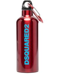 DSquared² Botella de agua con anilla en D - Rojo