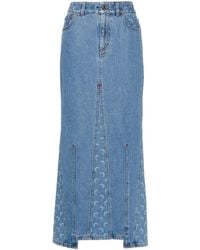 Marine Serre - Gonna Lunga Con Stampa Crescent-Moon - Lyst