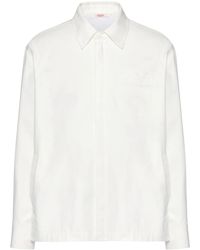Valentino Garavani - V-Detail Canvas Shirt Jacket - Lyst