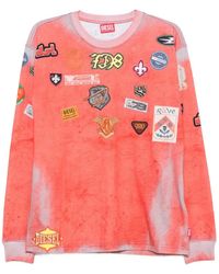 DIESEL - Graphic-Print Long-Sleeved T-Shirt - Lyst