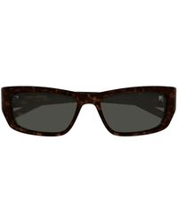 Saint Laurent - Jazz Rectangle-Frame Sunglasses - Lyst