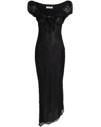 De La Vali - Asymmetrisches Kleid Mit Blumenspitze - Lyst
