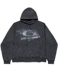 Balenciaga - Faded Crayon Loop Oversize Hoodie - Lyst