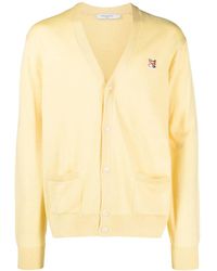 Maison Kitsuné - Cardigan À Patch Fox Head - Lyst