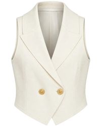 L'Agence - Zadie Double-Breasted Waistcoat - Lyst