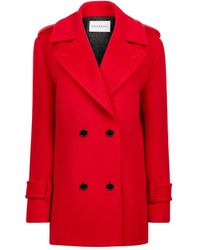 Nina Ricci - Wollen Jas Met Dubbele Rij Knopen - Lyst