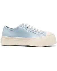 Marni - Pablo Leather Low-Top Sneakers - Lyst