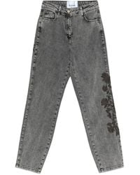 Blugirl Blumarine - Jeans Met Geborduurde Bloemen - Lyst