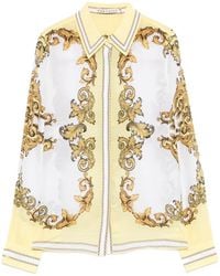 Alice + Olivia - Graphic-Print Shirt - Lyst