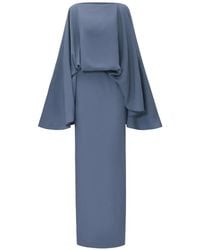‎Taller Marmo - Eolia Draped-Detail Maxi Dress - Lyst