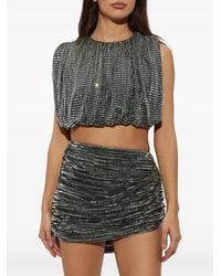 Self-Portrait - Rhinestone Drape Top - Lyst