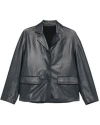 Salvatore Santoro - Button-Up Leather Jacket - Lyst