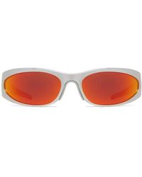 Balenciaga - Reverse Xp Wrap Oval-Frame Sunglasses - Lyst
