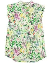 JNBY - Floral-Print Sleeveless Blouse - Lyst