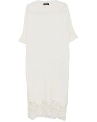 Fabiana Filippi - Lace-Trim Midi T-Shirt Dress - Lyst
