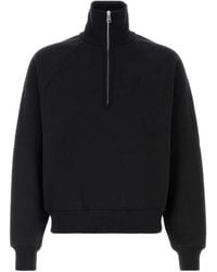Ami Paris - Cotton Zipped Sweatshirt With Embossed Ami De Coeur - Lyst