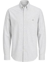 GANT - Overhemd Met Geborduurd Logo En Gingham Ruit - Lyst