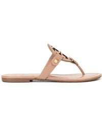 Tory Burch - Sandalo Miller In Pelle Beige - Lyst