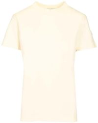 Moncler - Katoenen T-Shirt Met Logopatch - Lyst