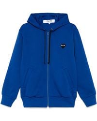 COMME DES GARÇONS PLAY - Heart-Emblem Zip-Up Hoodie - Lyst