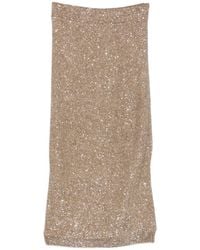 Brunello Cucinelli - Sequin Midi Skirt - Lyst