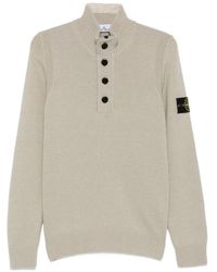 Stone Island - Logo-Patch Long-Sleeve Sweater - Lyst