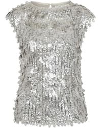 Gemy Maalouf - Haut Sans Manches À Sequins - Lyst