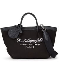 Karl Lagerfeld - Small Hotel Karl Canvas Tote Bag - Lyst