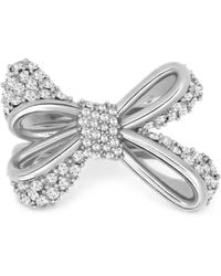 Oscar de la Renta - Bow Crystal-Embellished Ring - Lyst
