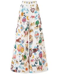 CAMILLA - Tuck-Front Printed Trousers - Lyst