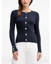 MARC AUREL - Ribgebreid Vest - Lyst