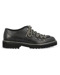 Doucal's - Grained-Leather Lace-Up Derby Shoes - Lyst