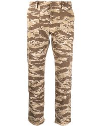 Nili Lotan - Camouflage Print Cropped Trousers - Lyst