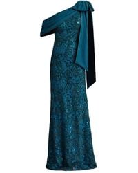 Tadashi Shoji - Floral-Sequin Maxi Dress - Lyst