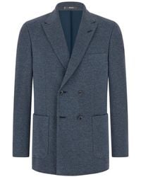 BOGGI - Brooklyn Double-Breasted Micro Patterned Blazer - Lyst