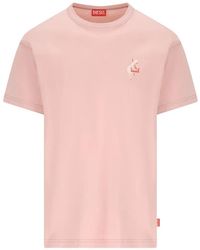 DIESEL - Graphic Crew-Neck T-Shirt - Lyst