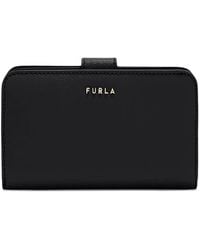 Furla - Medium Classic Compact Logo-Plaque Leather Wallet - Lyst