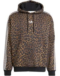 adidas - Firebird Leopard-Print Hoodie - Lyst