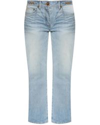 Versace - Logo-Patch Jeans - Lyst