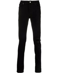 Amiri - Distressed-finish Slim-cut Jeans Black - Lyst